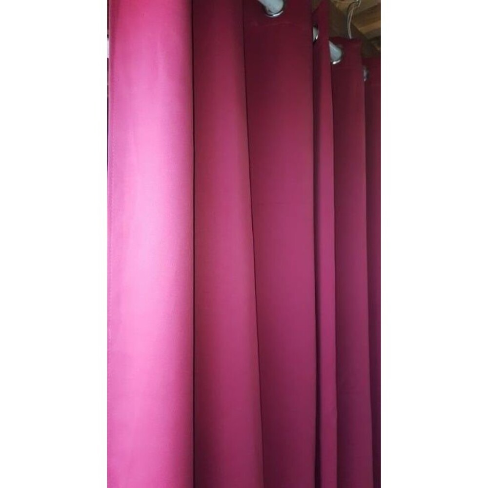 2 Red Satin Curtains